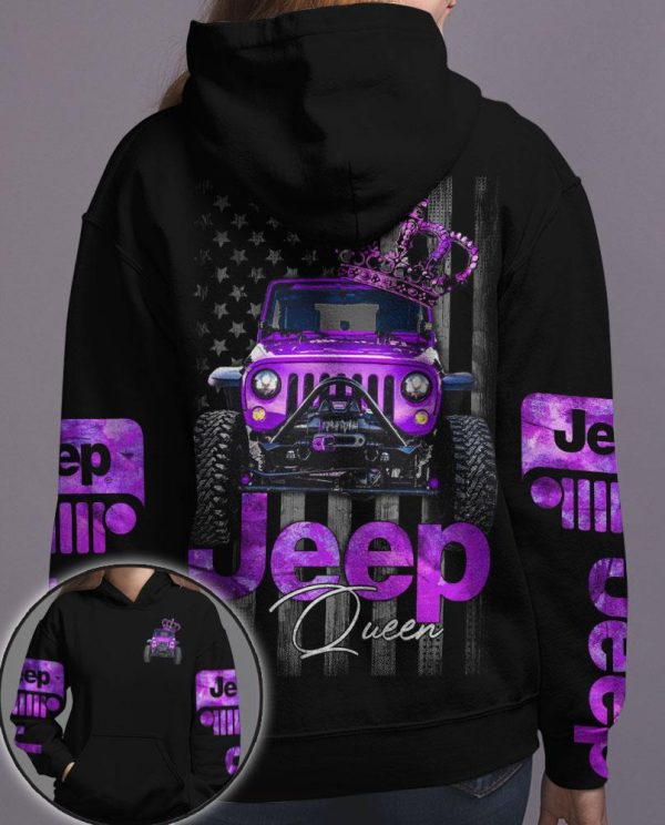 Jeep Couple 3D All Over Hoodie Jeep King Jeep Queen - Image 2