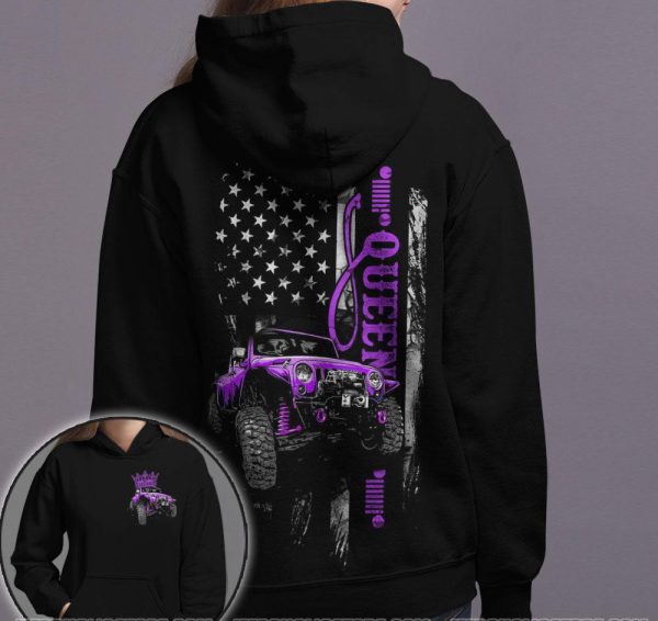 Jeep Couple 3D All Over Hoodie Jeep King Queen - Image 2