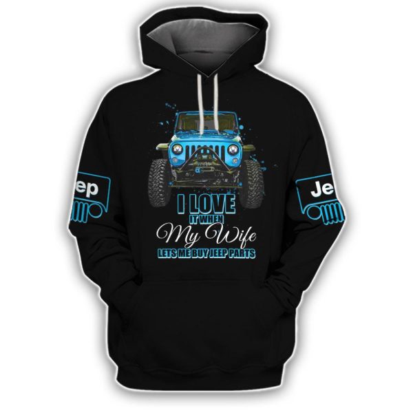 Jeep Couple 3D All Over Hoodie Jeep Wife I Love When My Wife - Image 3