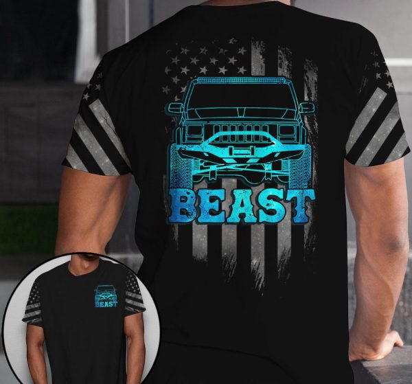 Jeep Couple All Over T-Shirts Beast Beauty - Image 3