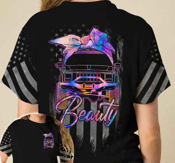 Jeep Couple All Over T-Shirts Beast Beauty - Image 2