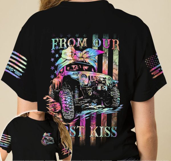Jeep Couple All Over T-Shirts Jeep From Our First Kiss Till Our Last Breath - Image 3