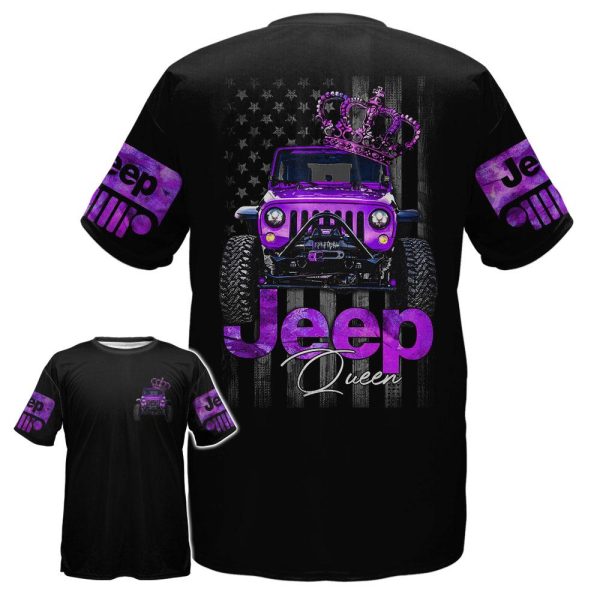 Jeep Couple 3D All Over T-shirt Jeep Queen Jeep King - Image 5