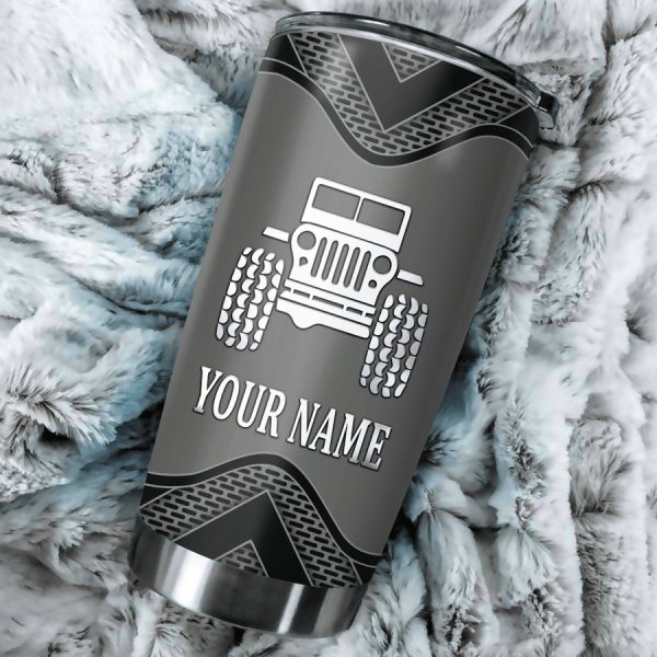 Custom Name Jeep Steel Stainless Tumbler - Image 2