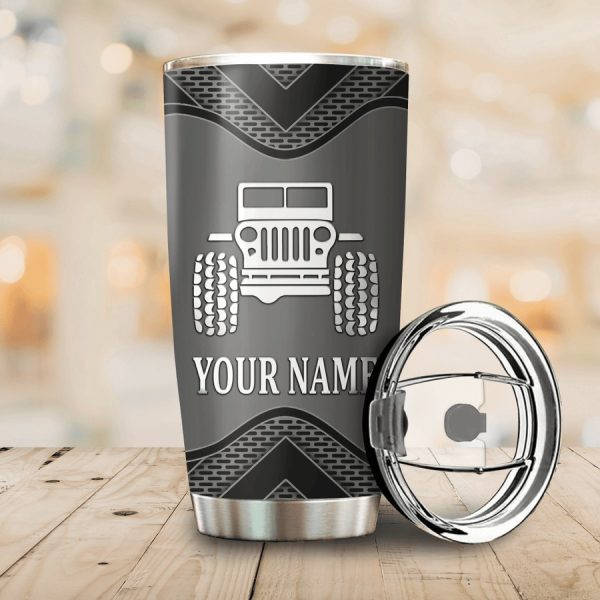 Custom Name Jeep Steel Stainless Tumbler - Image 3