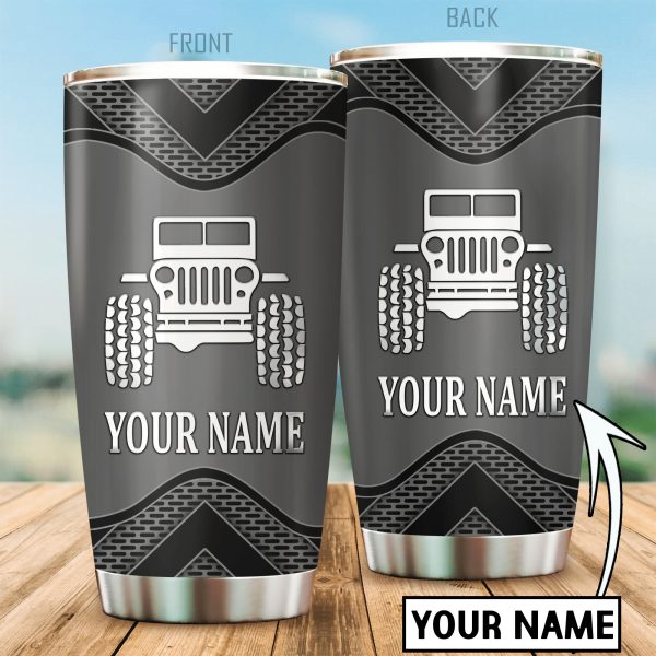 Custom Name Jeep Steel Stainless Tumbler