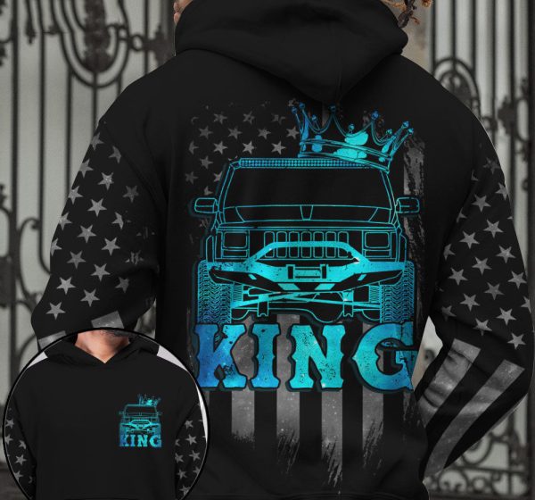 Jeep King Jeep Quen Couple All Over Hoodie - Image 3