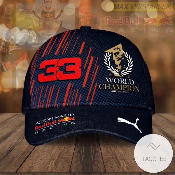 Max Verstappen 33 World Champion Aston Martin Red Bull Racing Cap - Hot Sale 2025