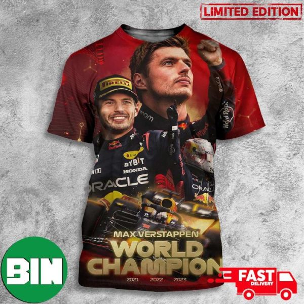 Max Verstappen World Champion Formula 1 2021-2022-20223 Three-time F1 Champion Congratulations