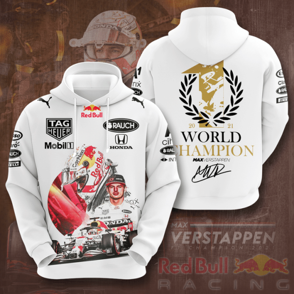 Max Verstappen World Champion Redbull White 3D Shirt, Hoodie - Hot Sale 2025 - Image 2