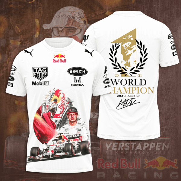 Max Verstappen World Champion Redbull White 3D Shirt, Hoodie - Hot Sale 2025 - Image 3