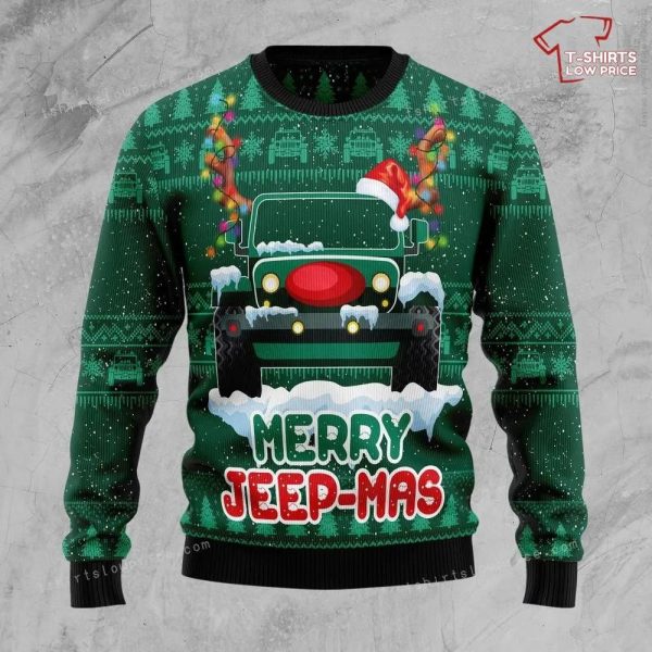 Limited 2025 Merry Jeep Mas Ugly Sweater