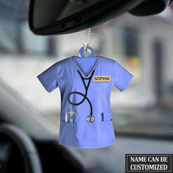 Personalized Nurse Ornament Nurse Shirt With Scrubs