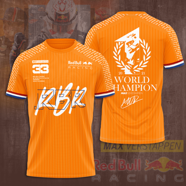 Redbull Racing F1 World Champion Max Verstappen Orange 3D Shirt, Hoodie - Hot Sale 2025 - Image 3
