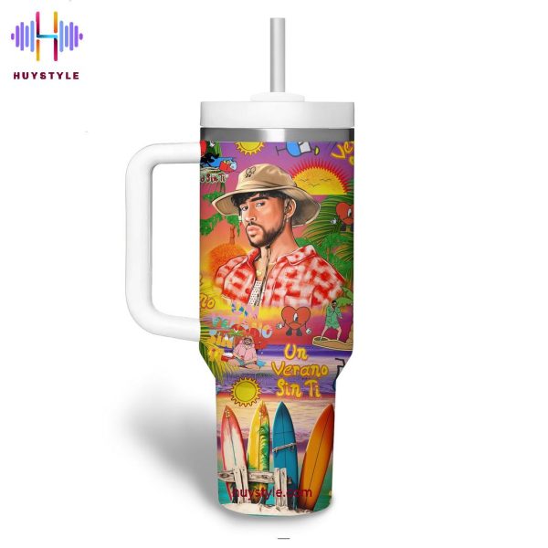 Bad Bunny Stanley Tumbler Cup 40oz With Handle - Image 3