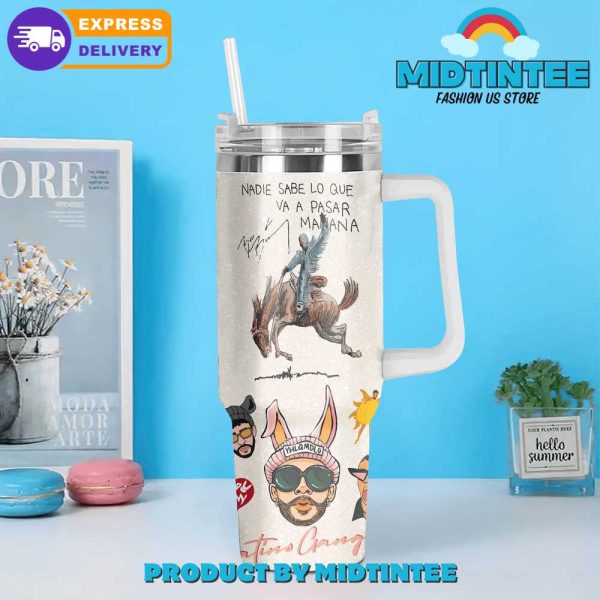Bad Bunny Stanley Tumbler Cup 40oz With Handle - Image 3
