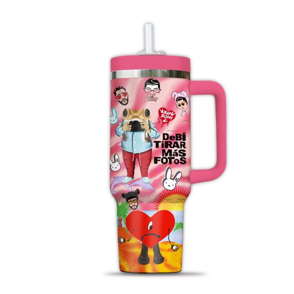 Bad Bunny Stanley Tumbler Cup 40oz With Handle - Image 2
