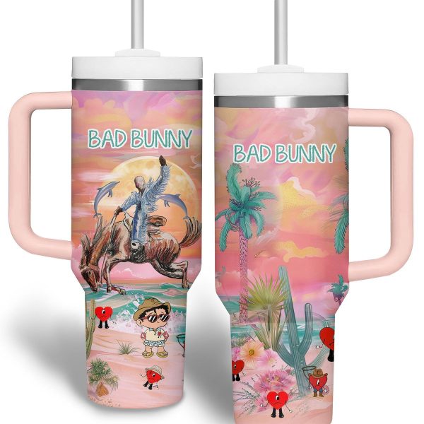 Bad Bunny Stanley Tumbler Cup 40oz With Handle