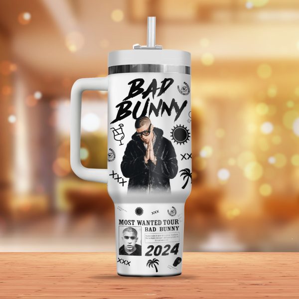 Bad Bunny Stanley Tumbler Cup 40oz With Handle - Image 3