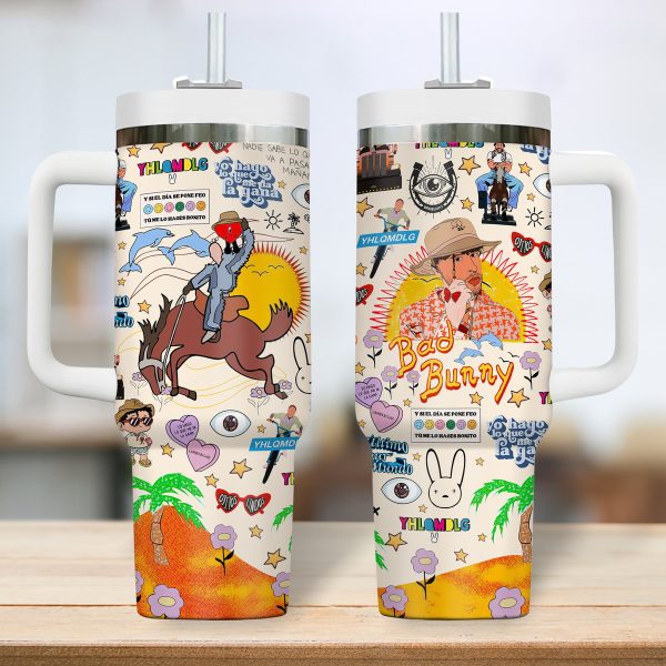 Bad Bunny Stanley Tumbler Cup 40oz With Handle