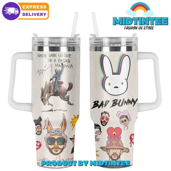 Bad Bunny Stanley Tumbler Cup 40oz With Handle