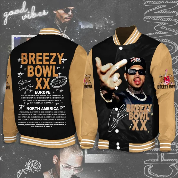 Chris Brown Breezy Bowl XX Shoulder Baseball Jersey