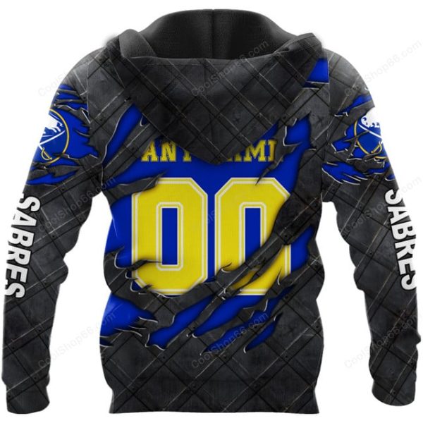 Buffalo Sabres Black Metal Design Shirt Hoodie 2025 - Image 3
