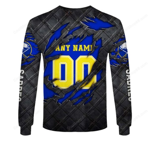 Buffalo Sabres Black Metal Design Shirt Hoodie 2025 - Image 5