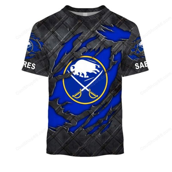 Buffalo Sabres Black Metal Design Shirt Hoodie 2025 - Image 6