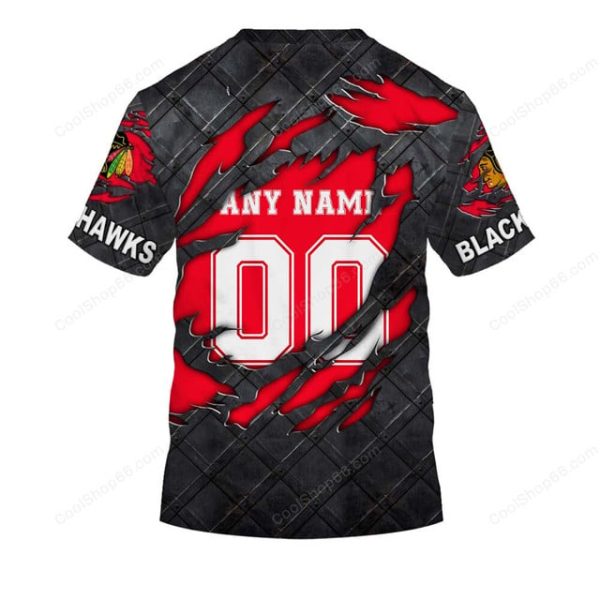 Chicago Blackhawks Black Metal Design Shirt Hoodie 2025 - Image 6