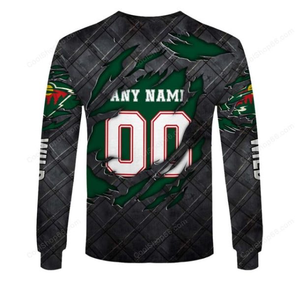 Minnesota Wild Black Metal Design Shirt Hoodie 2025 - Image 5