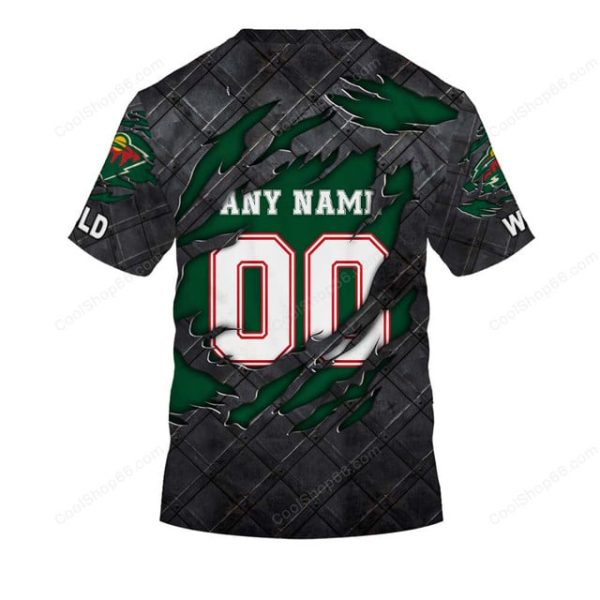 Minnesota Wild Black Metal Design Shirt Hoodie 2025 - Image 7