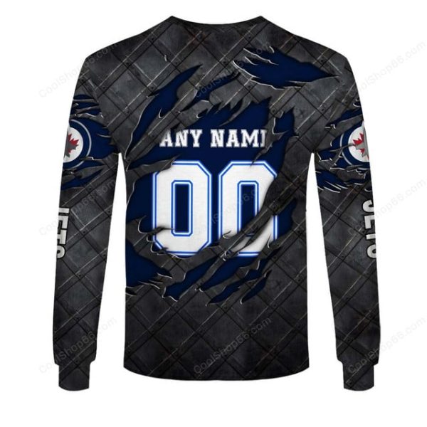 Winnipeg Jets Black Metal Design Shirt Hoodie 2025 - Image 5