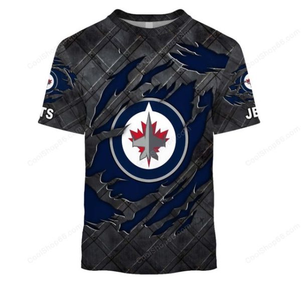 Winnipeg Jets Black Metal Design Shirt Hoodie 2025 - Image 6