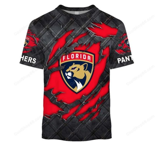 Florida Panthers Black Metal Design Shirt Hoodie 2025 - Image 6