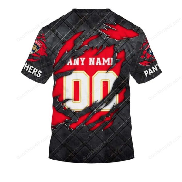 Florida Panthers Black Metal Design Shirt Hoodie 2025 - Image 7
