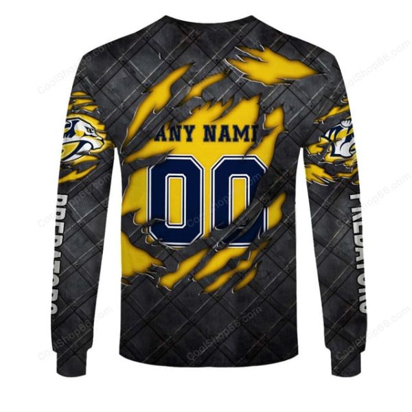 Nashville Predators Black Metal Design Shirt Hoodie 2025 - Image 5