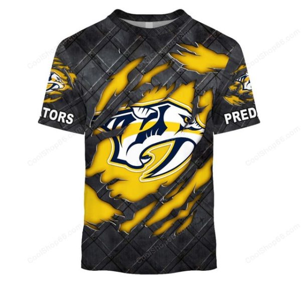 Nashville Predators Black Metal Design Shirt Hoodie 2025 - Image 6