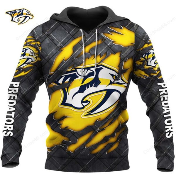 Nashville Predators Black Metal Design Shirt Hoodie 2025