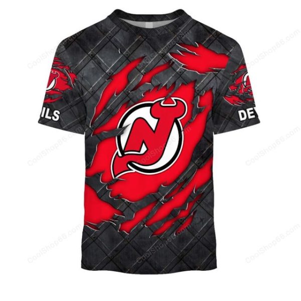 New Jersey Devils Black Metal Design Shirt Hoodie 2025 - Image 6
