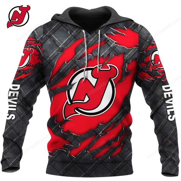 New Jersey Devils Black Metal Design Shirt Hoodie 2025