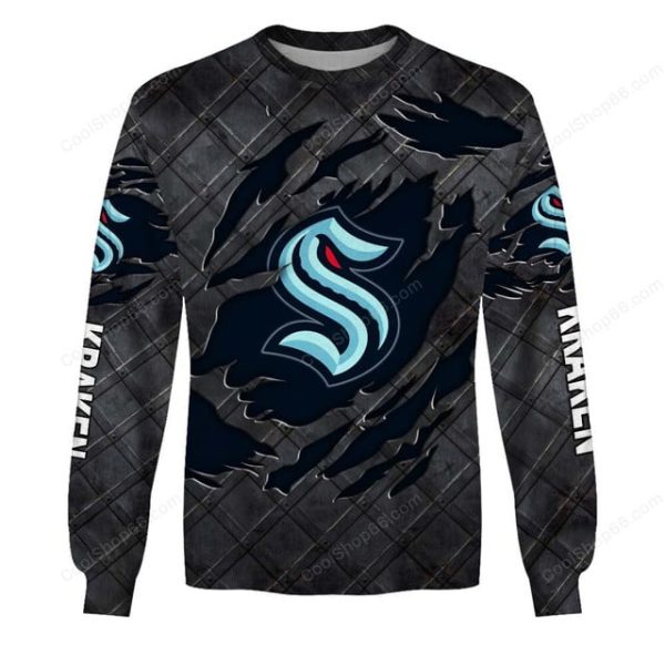 Seattle Kraken Black Metal Design Shirt Hoodie 2025 - Image 4