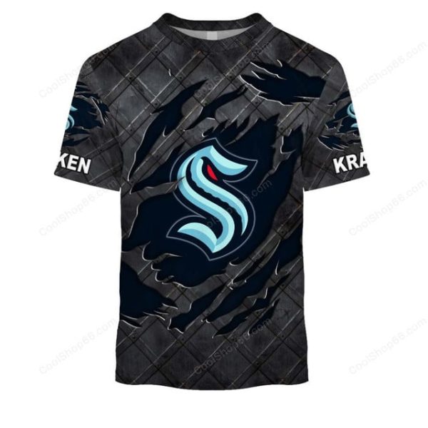 Seattle Kraken Black Metal Design Shirt Hoodie 2025 - Image 6