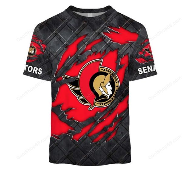 Ottawa Senators Black Metal Design Shirt Hoodie 2025 - Image 6