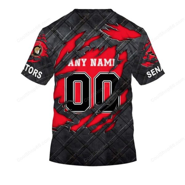 Ottawa Senators Black Metal Design Shirt Hoodie 2025 - Image 7