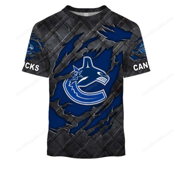 Vancouver Canucks Black Metal Design Shirt Hoodie 2025 - Image 6
