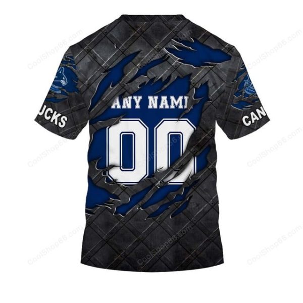 Vancouver Canucks Black Metal Design Shirt Hoodie 2025 - Image 7