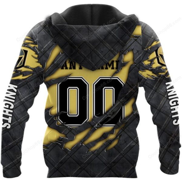 Vegas Golden Knights Black Metal Design Shirt Hoodie 2025 - Image 3