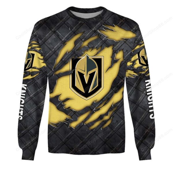 Vegas Golden Knights Black Metal Design Shirt Hoodie 2025 - Image 4