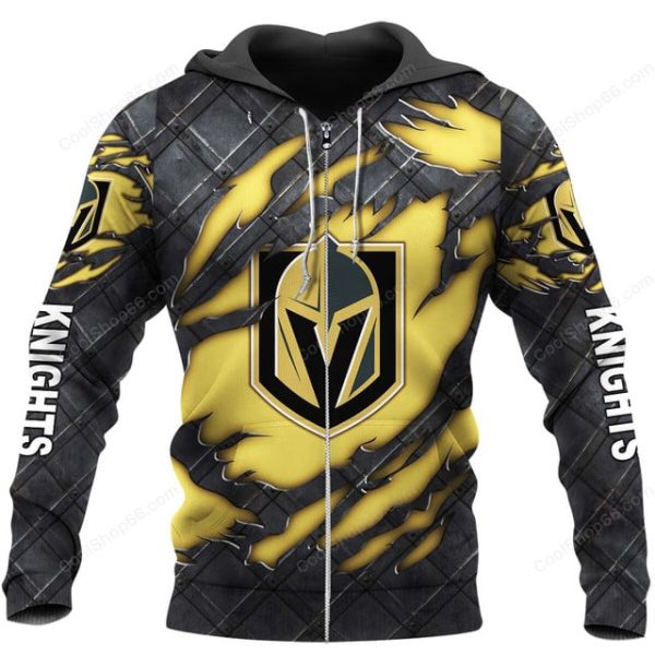 Vegas Golden Knights Black Metal Design Shirt Hoodie 2025 - Image 2
